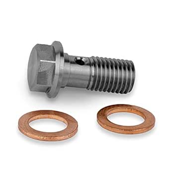 Bullone Banjo M10 X 1.00 In Acciaio Inox Con Rondelle Di Rame - Per Impianti Freno