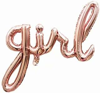 The Little Leisure Company Decorations GIRL balloon - 1 ROSE GOLD Letter Balloon for a Baby Shower, Gender Reveal Parties and Birthday Parties - GIRL