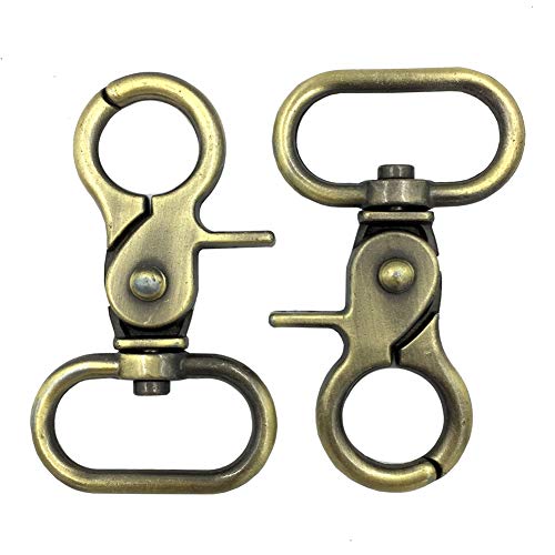 Dgol 8Pcs 1 Inch Zinc Alloy Webbing Strap Swivel Trigger Clip Snap Hook Lobster Clasps Buckles (Bronze) #TOP21