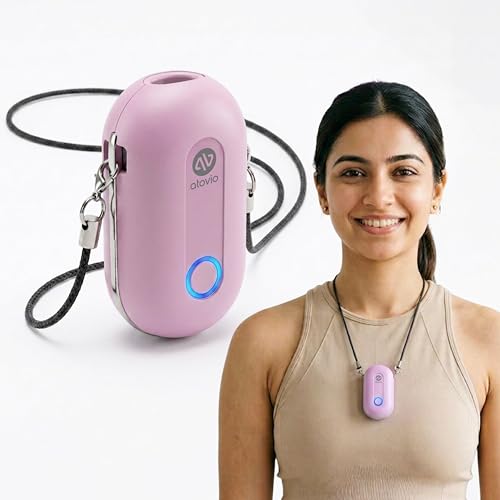 Image of Atovio Wearable & Portable Filterless Air Purifier | TESTED AT IIT KANPUR, MADE IN INDIA | 99.9% Pollutant Removal | Fights Against Dust & Smoke Allergy | 50Hr Battery (Lavender)