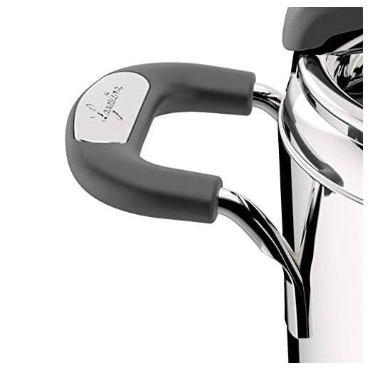 Lagostina Briosa LagoeasyUp Pentola a Pressione in Acciaio Inox 18/10 con Apertura Facile, Fondo Lagofusion e Valvola a Due Pressioni, Pentola a Pressione per Induzione e Gas, Capacità 5L