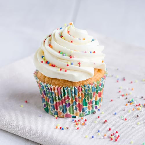 Image of Yupik Birthday Cake Sprinkles, 2.2 lb (35.2 oz) Pack of 6, Rainbow Nonpareil Sprinkles, Gluten-Free, Kosher, Cholesterol-Free, Sodium-Free, Fat-Free, For Baking, Decorating Ice Cream, Cakes, & Donuts