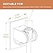 GwernKB Shower Head Holder Strong Adhesive No Drilling Wall Mount Adjustable Handheld Showerhead Bracket for RV Kids Bathroom Shower,Fix Firmly and Use Conveniently (Silver, 1)
