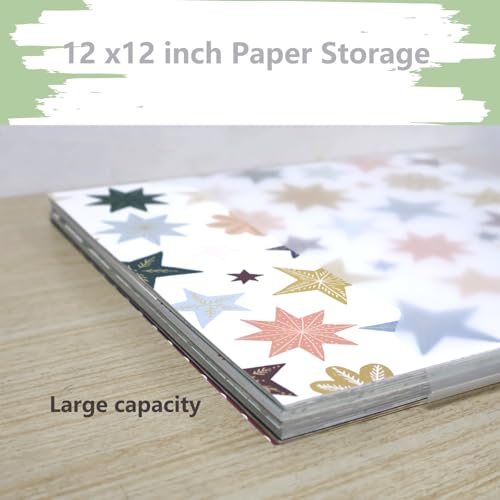 Image of Apedoixy 36 Pieces 12 x 12 Inch Paper Holders with 60 Pcs Sticky Labels,Clear Scrapbook Paper Pockets Envelopes Organization for Storage Pictures,Embellishments,Essays,Vinyl,cardstock