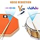 Newellsail Schlagzeug Übungspad 8 Zoll Schlagzeug-Pad Gummi Dumb Drum Practice Pad mit Holzsockel für Schlagzeuger Anfänger Orange