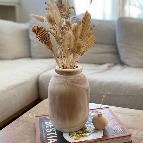 Wooden Vases for Home Decor Rustic Vases for Flowers Wooden Vase Wood Vases for Flowers Wooden Decor Rustic Vase for Farmhouse Table Decor Rustic Decor 8 Inch Wood Vase