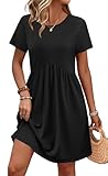 OFEEFAN Black Dresses for Women Elegant Classy Babydoll Dress Maternity Clothes Summer Dresses for Women 2026 Church Dress Black L
