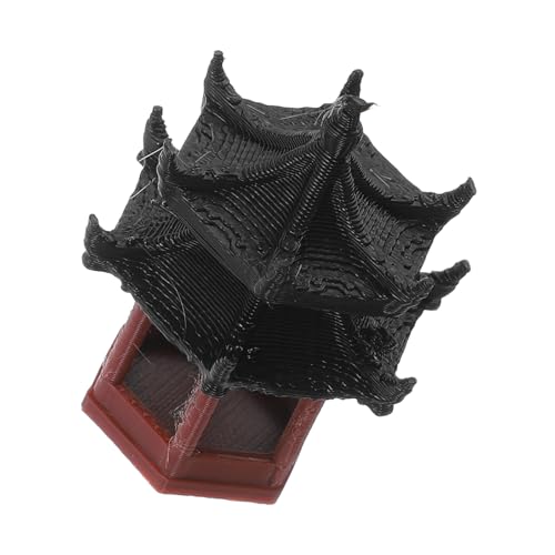 SEWACC Mini Statua Padiglione 3.5 Cm in Pp Resistente, Decorazione per Acquario e Bonsai, Ornamento da Giardino Compatto per Micro Paesaggi, Balcone e Cortile
