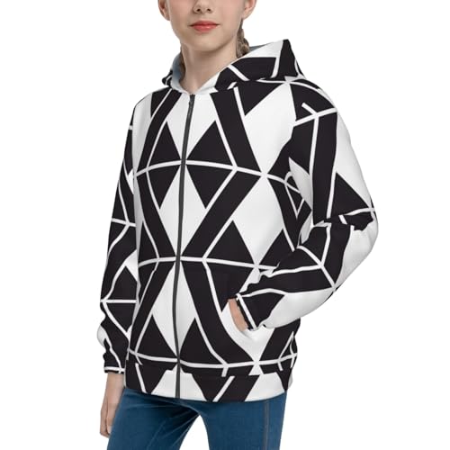 Modern Stylish Kid Hoodies Boys Zip Up Sweatshirts Girls Pullover with Pocket