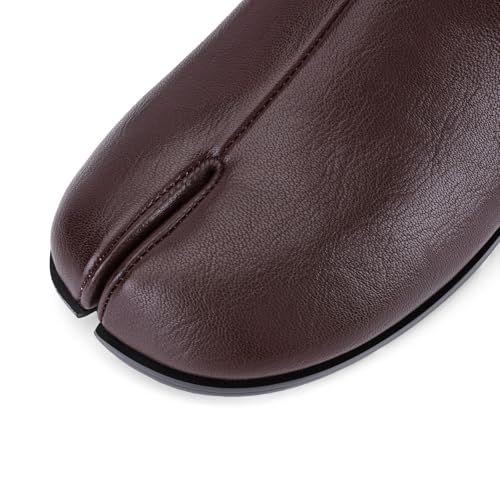 Image of UBWDU Split Toe Shoes Tabi Shoes Women Wide Width Round Toe Ballet Flats for Women