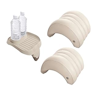 harren24 Accessoireset 3-delig compatibel met Intex PureSpa whirlpools (1x dienblad 28500, 2x hoofdsteunen 28501)