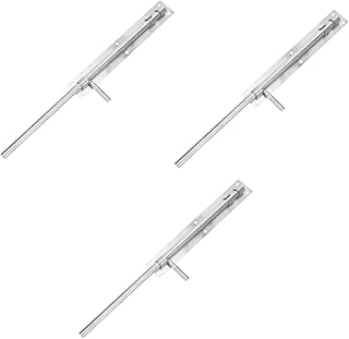 DOITOOL Gate Drop Rod Drop Rod Drop Rod Sliding Door Lock 3pcs Heavy Wooden Steel Door Bar Safety Shed Duty Slide Stainless Lock Bolt Fence for Stainless Steel Stainless Steel Gate Gate