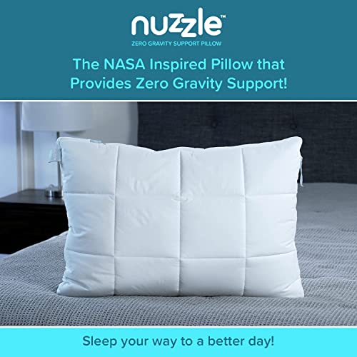 Nuzzle As-Seen-On-Tv Bed Pillow For Sleeping - Ultra Cool And Comfortable - Two Adjustable Inner Layers For Comforting Support - Perfect For Side, Back, And Stomach Sleepers - 100% Machine Washable #TOP1