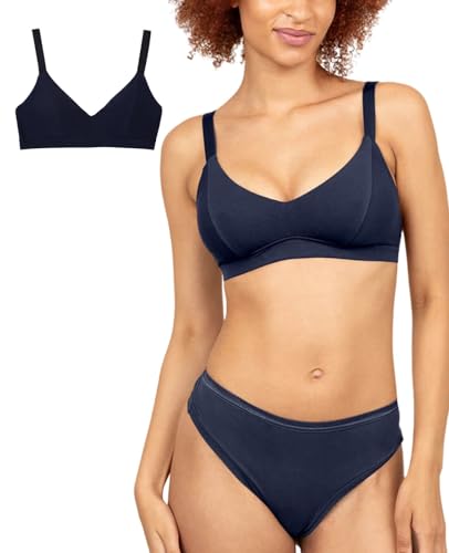 Image of Subset Triangle Soft Bra - Organic Cotton, Wireless, Breathable, Supportive, Regular & Extra Cup Room, Elevated Essentials