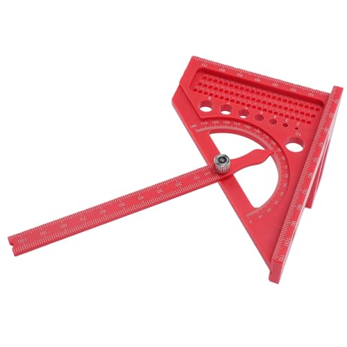 Transportador escuadra para carpintería 0-180 grados aluminio ABS miniatura 7