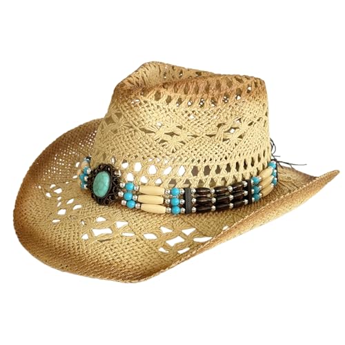 Chapeau de paille à large bord élégant pour plage et soirées d'été