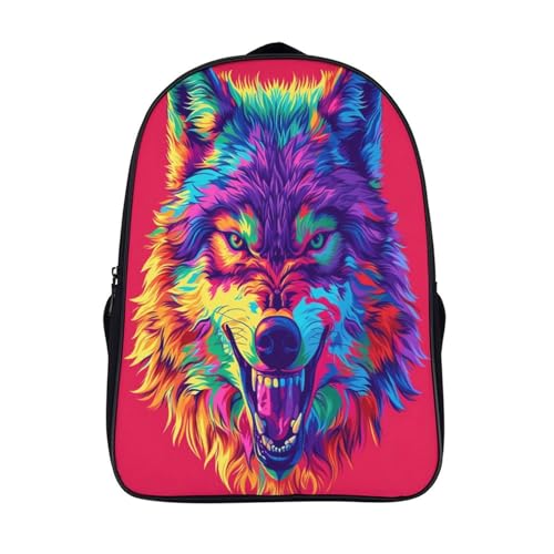 Mochila escolar de lobo impermeable que soluciona los libros mojados y rotos