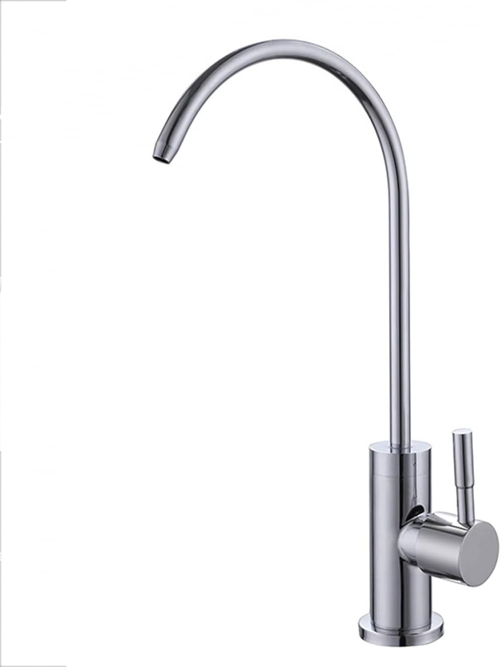 Robinet d'eau potable de cuisine en acier inoxydable haut de gamme au fini chrome poli