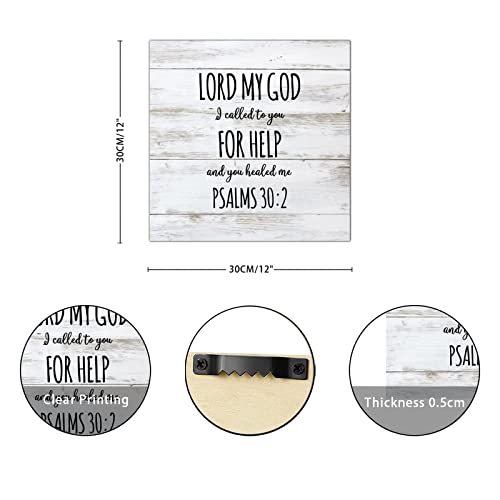 Plaque murale en bois pour embellir un mur vide avec message de foi - 3
