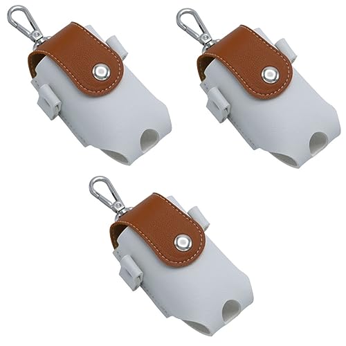 BESPORTBLE 3pcs Waist Golf Ball Bag Quick Access Tee Pouch Pu Material Golf Portable Bag for Daily Sports