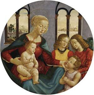Peinture à l'huile de la Madonna de Bastiano Mainardi, cadeau idéal pour amateurs d'art