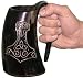 Norse Tradesman Horn Tankard (Large, Mjolnir, Polished)