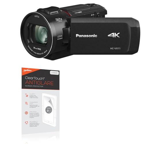 BoxWave Screen Protector Compatible With Panasonic HC-VX11 4K Ultra HD Camcorder - ClearTouch Anti-Glare (2-Pack), Anti-Fingerprint Matte Film Skin