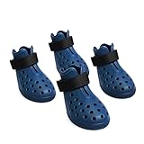 Dog Shoes for Hot Pavement - Comfortable Paw Protection for Medium & Large Dogs, Adjustable Strap & Non-Slip, Easy-Clean, Outdoor Sports Boots, Dog Booties for Summer Rain (Blue, L)