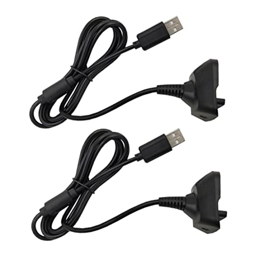 Spielkonsolenladekabel kompatibel mit Xbox 360 Controller Ladegerät 1,5 m 2 PCS, Controller -Ladekabel Cover