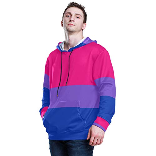 Zzkko Bisexual Pride Color Style Pattern Fashion Sweatshirt Hoodie Men Pullover Seasonal Spring Thin Clothes Size Xxl #TOP6