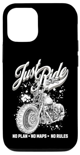 Just Ride �I�[�g�o�C�̃O���t�B�b�N�A�N���[�U�[�̃f�U�C���AVicla �`���b�p�[ �X�}�z�P�[�X iPhone 12/12 Pro �p