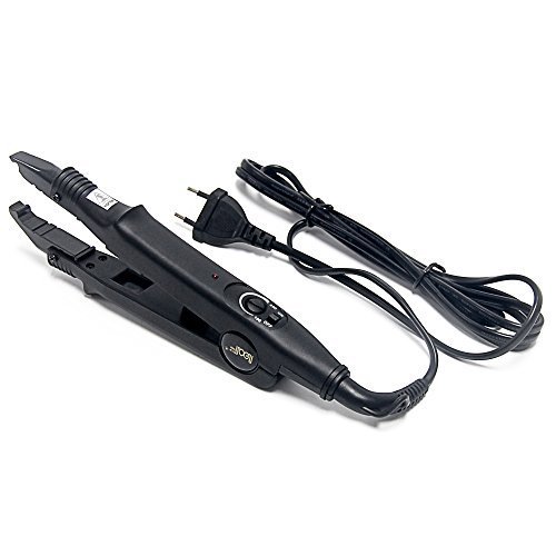 Signstek Haar Extensions Iron Wärmezange konstante Temperatur Haar Werkzeug für Haarverlängerung, Schwarz