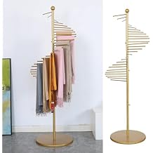 Heavy-Duty Black D-Scarf Hanger Rack - 42cm x 170cm for Scarves Ties & Accessories - Chic Display Stand for Home & Retail Storage Solutions