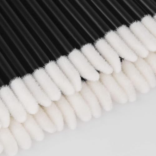 Image of Indiana Disposable Lip Brush Pack of 50 | Lipstick & Lip Gloss Wands | Eyeshadow Brushes | Travel-Friendly Makeup Applicator Tool Kit | Black