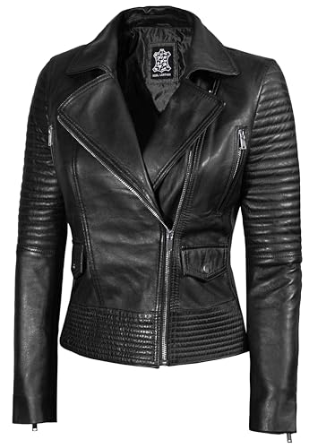 Decrum Leather Jacket Women - Motorcycle Leather Jackets |[1301825] GlGdot, XL