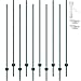 VEVOR Zaunpfosten 182,88 cm, 10er-Set Metallzaunpfosten, Weidezaunpfahl aus Kohlenstoffstahl hochwertige Zaunpfähle für Wildzaun, Weidezaun, Drahtzaun, Maschendrahtzäune, Wildschutzzaun