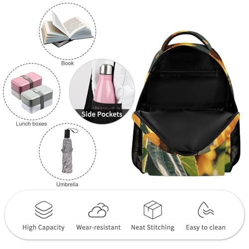 Bee & Sunflowers Backpack for Men Women, Durable Small Backpack Casual Lightweight Daypack for Travel Bag3