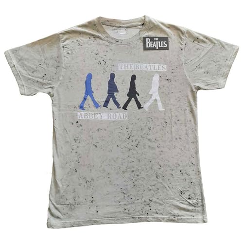 Rock Off officially licensed products The Beatles Abbey Road Colours T Shirt XL Grey