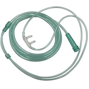 1pk Adult Oxygen Cannula w/Soft Curved Prongs & 6.5Ft Crush Resistant Tubing
