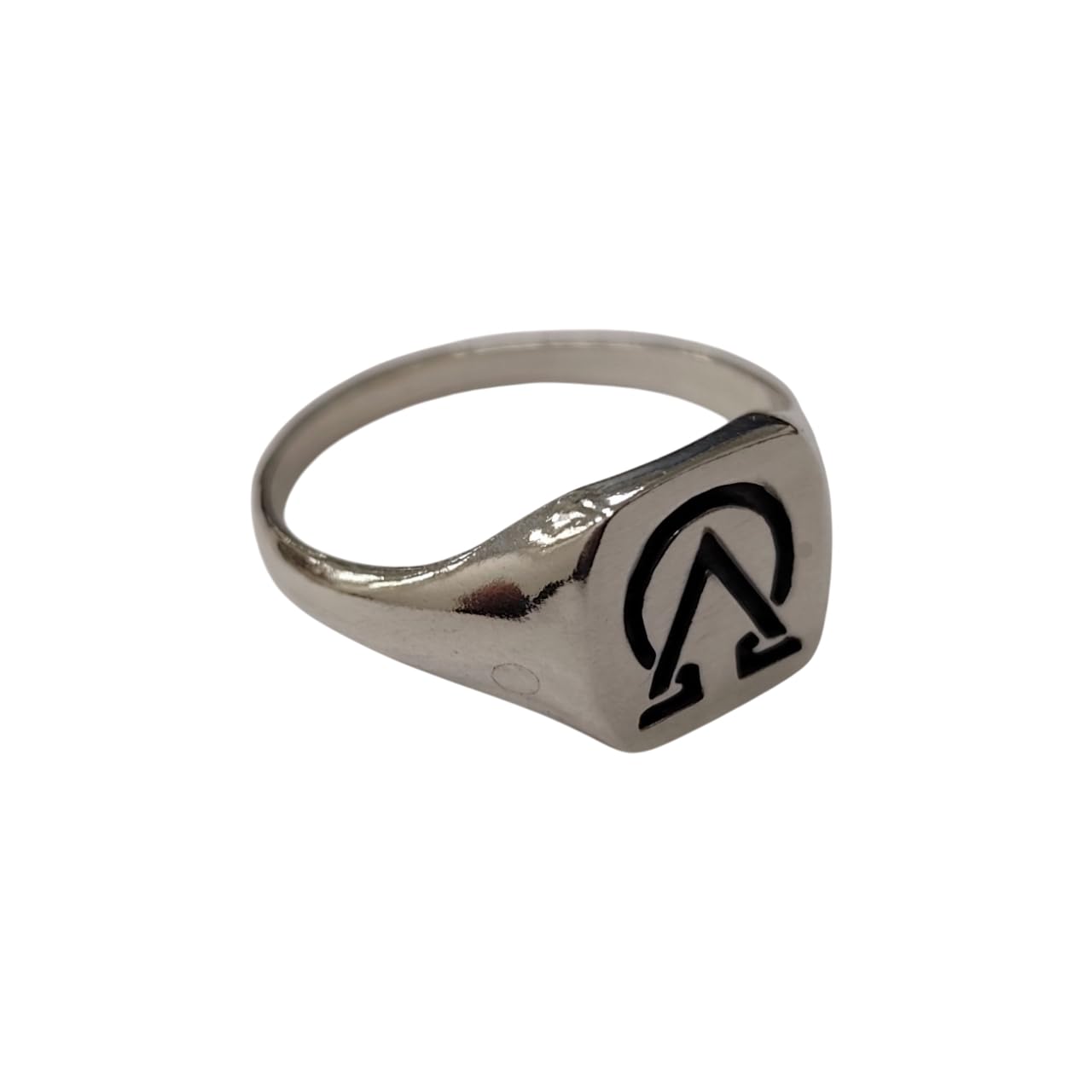 Anillo artesanal de plata 925 Alpha Omega – Anillo cristiano para hombre