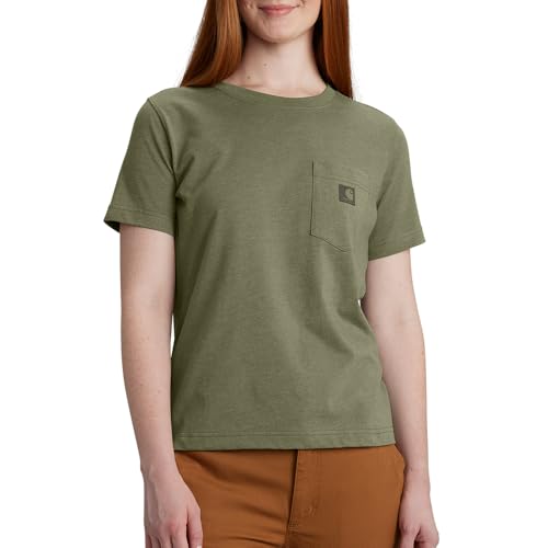 Carhartt Women's Irvine Relaxed T-Shirt, Dusty Olive Heather, Medium
