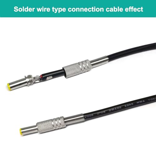 Conector de alimentación DC 5.5x2.5 mm metálico macho y hembra miniatura 5