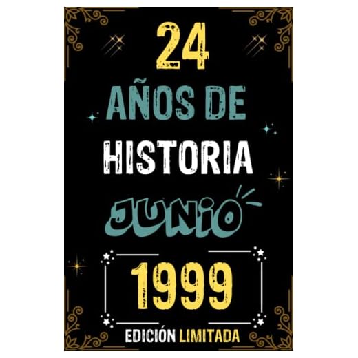CUADERNO, 24 AÑOS DE HISTORIA JUNIO 1999 EDICIÓN LIMITADA: Regalo de 24 cumpleaños para mujeres y hombres, ideas de 24 cumpleaños... un cumpleaños... ... regalo de 24 cumpleaños para él/ella.