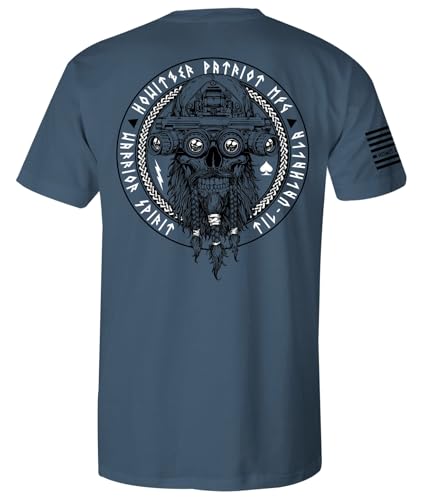 Howitzer Clothing Men's T-Shirt (US, Alpha, Medium, Regular, Regular, Steel Blue (Viking Spirit))