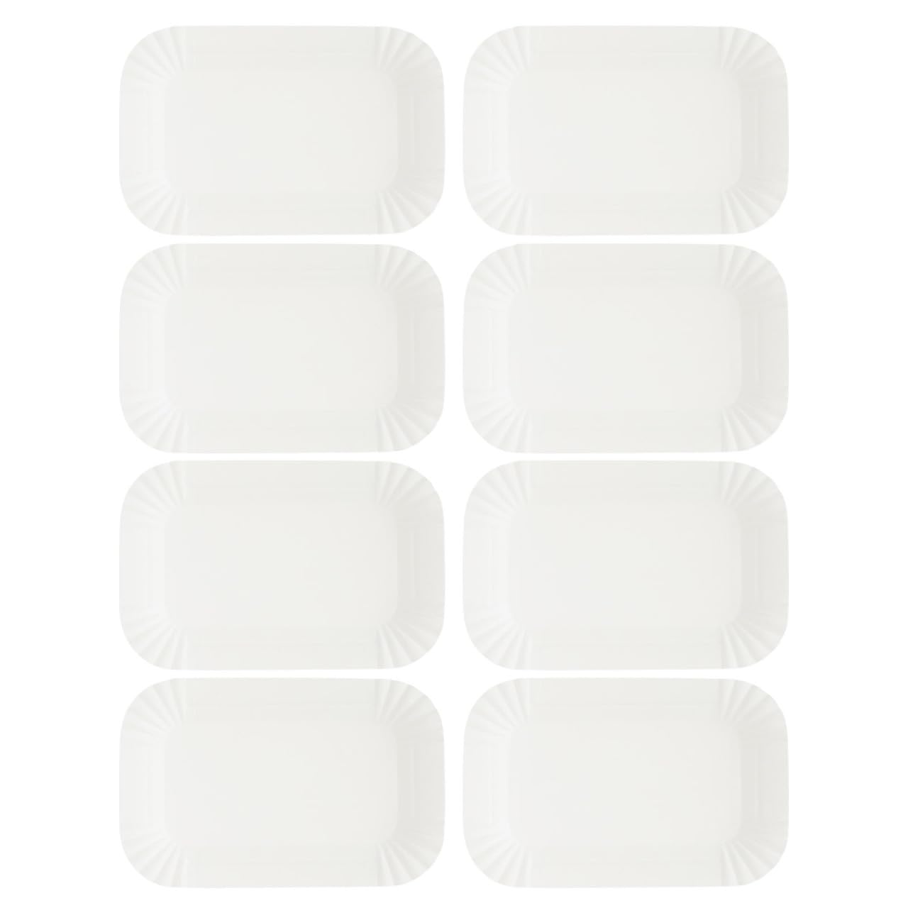 Platos desechables rectangulares para tartas y repostería en fiestas y eventos de catering
