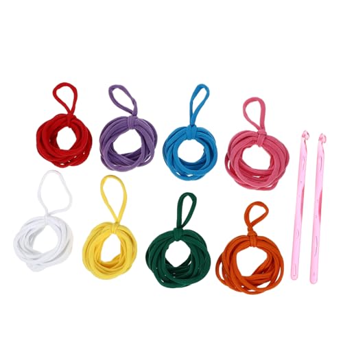 HAPINARY 1 Set Braided Elastic Rope Loom Loop DIY Loop Hand-Knitted Crafts for Boys and Girls Colorful Rope