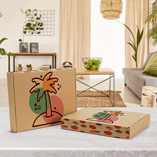 Pemtow 13X10X2 Shipping Boxes Set Of 20, Brown Corrugated Cardboard Literature Mailer Box For Packaging, Mailing, Business #TOP4