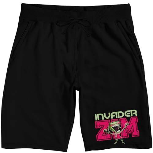 Invader Zim Logo Men's Black Sleep Pajama Shorts