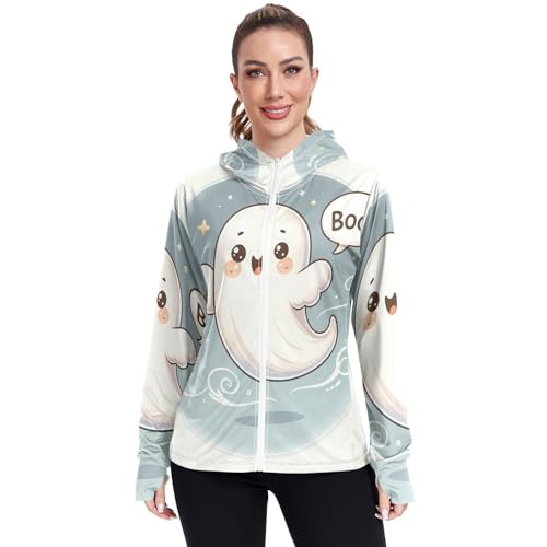 Cute Cartoon Uv Protection Jacket Upf 50+, Long Sleeve Zip up Outdoor Jacket