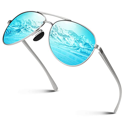 Image of CGID Polarized Sunglasses Men Womens Pilot Style Mirrored Shades UV400 GA61